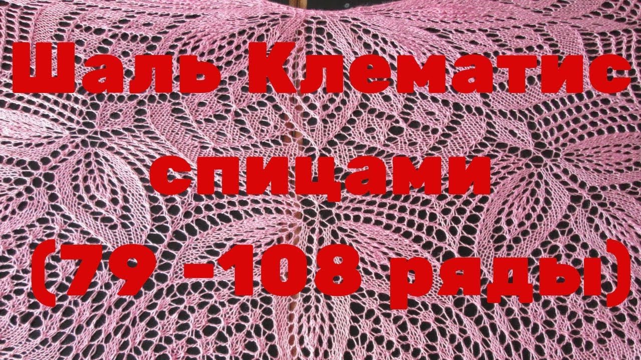 Схема шали клематис спицами