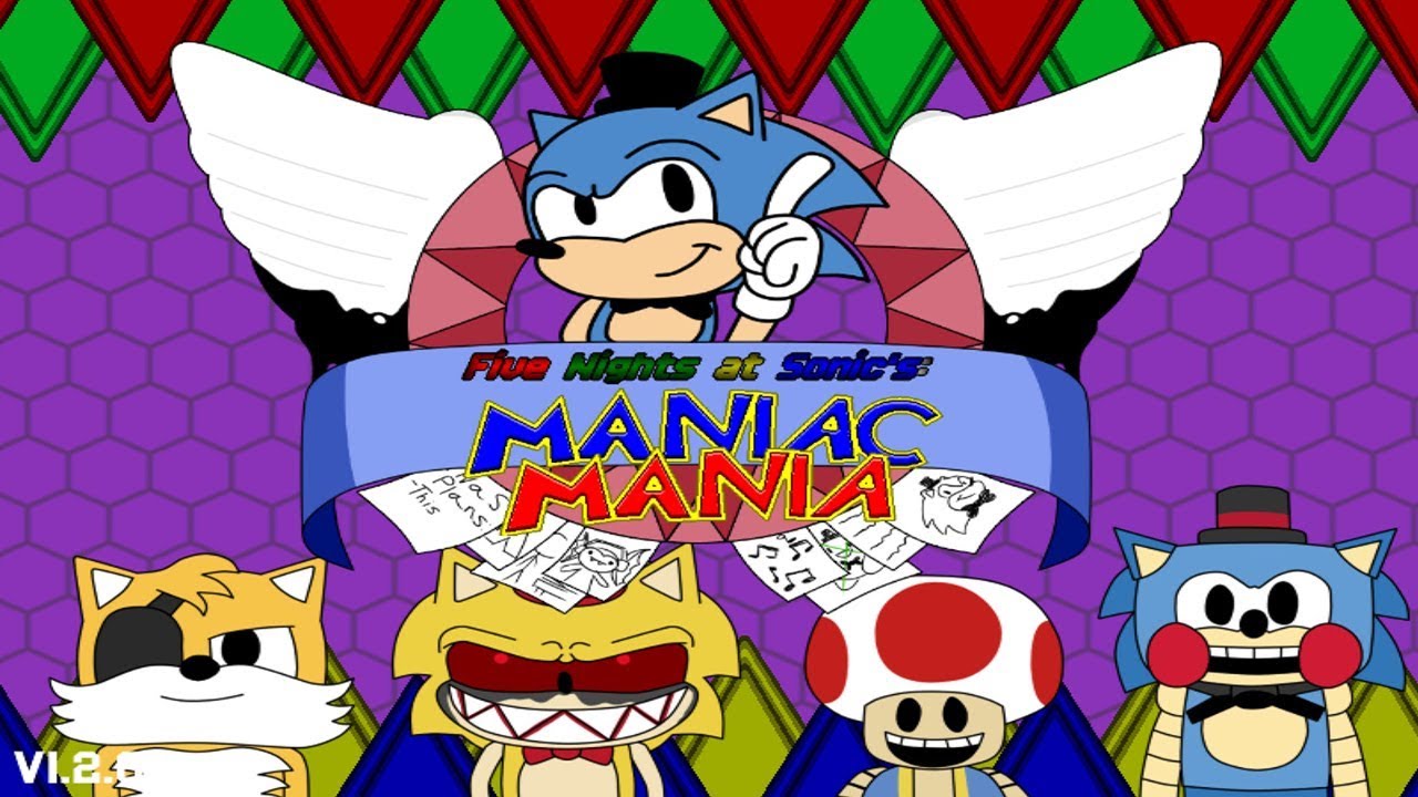 Five nights at sonic s maniac mania. Соник Мания ФНАФ. Maniac Mania. FNAS Sonic.