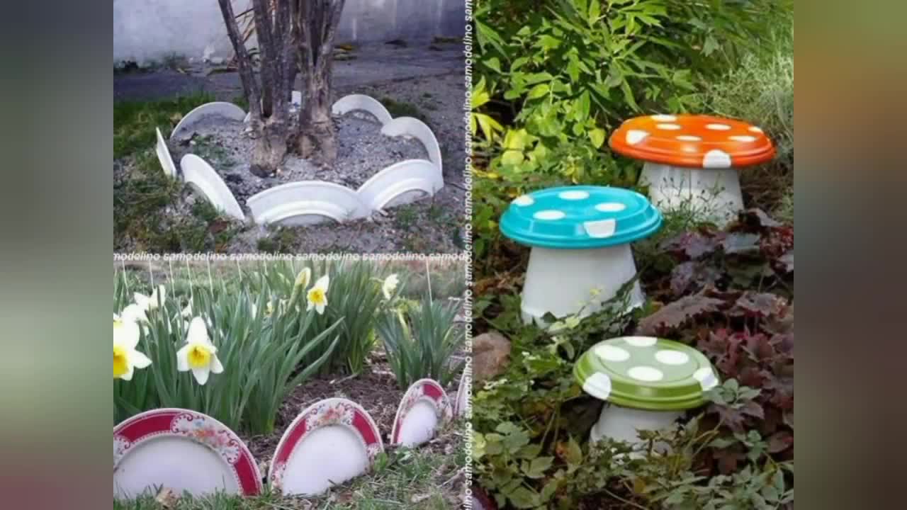 Поделки для сада. Для сада своими руками из подручных материалов. Поделки для сада. Украшения для сада. Деко для сада и огорода.