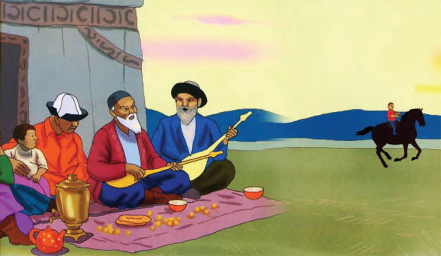 Халық ауыз әдебиеті. Сүйінші традиция казахская. Казахский фольклор айтыс. Искусство айтыса. Казахские рисунки.