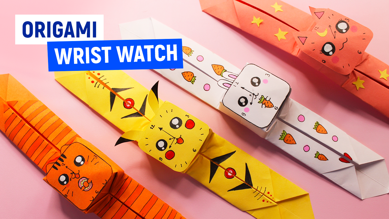 часы оригами. часы оригами. наручные часы оригами для детей. часы оригами. оригами часы.