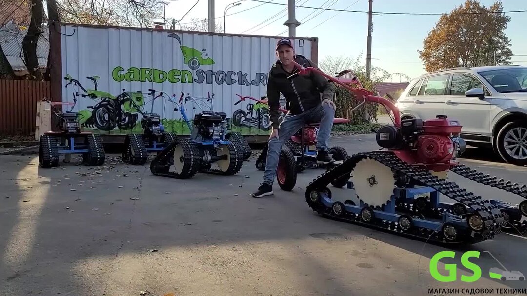 Насадка- ГУСЯНКИ на любой мотоблок!!! Мотособака отдыхает ...