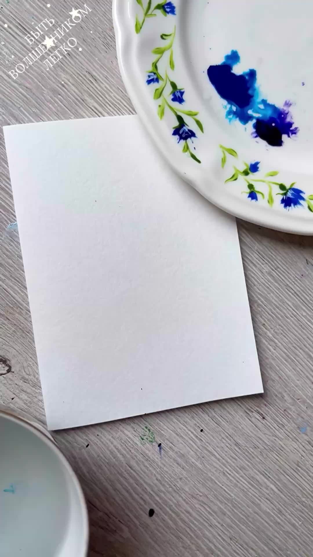 БЫТЬ ВОЛШЕБНИКОМ ЛЕГКО | Подробный урок рисования цветов акварелью.  Красивая открытка ручной работы в подарок за пять минут. Сможет каждый и  даже ребенок. | Дзен