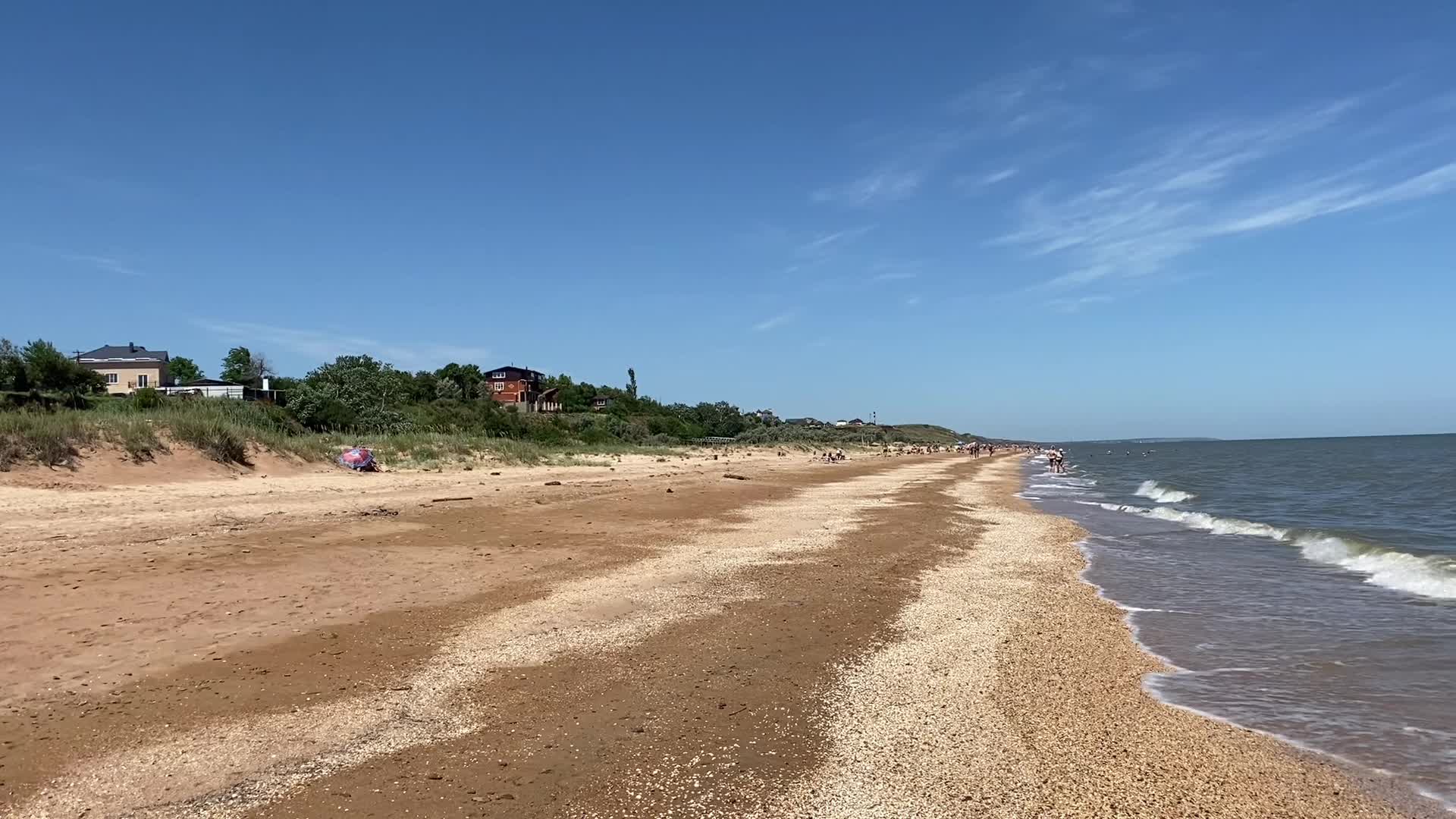 пляж поселка за родину