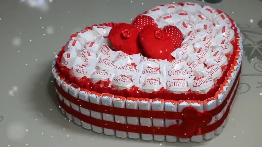Сердце из Киндер шоколада своими руками