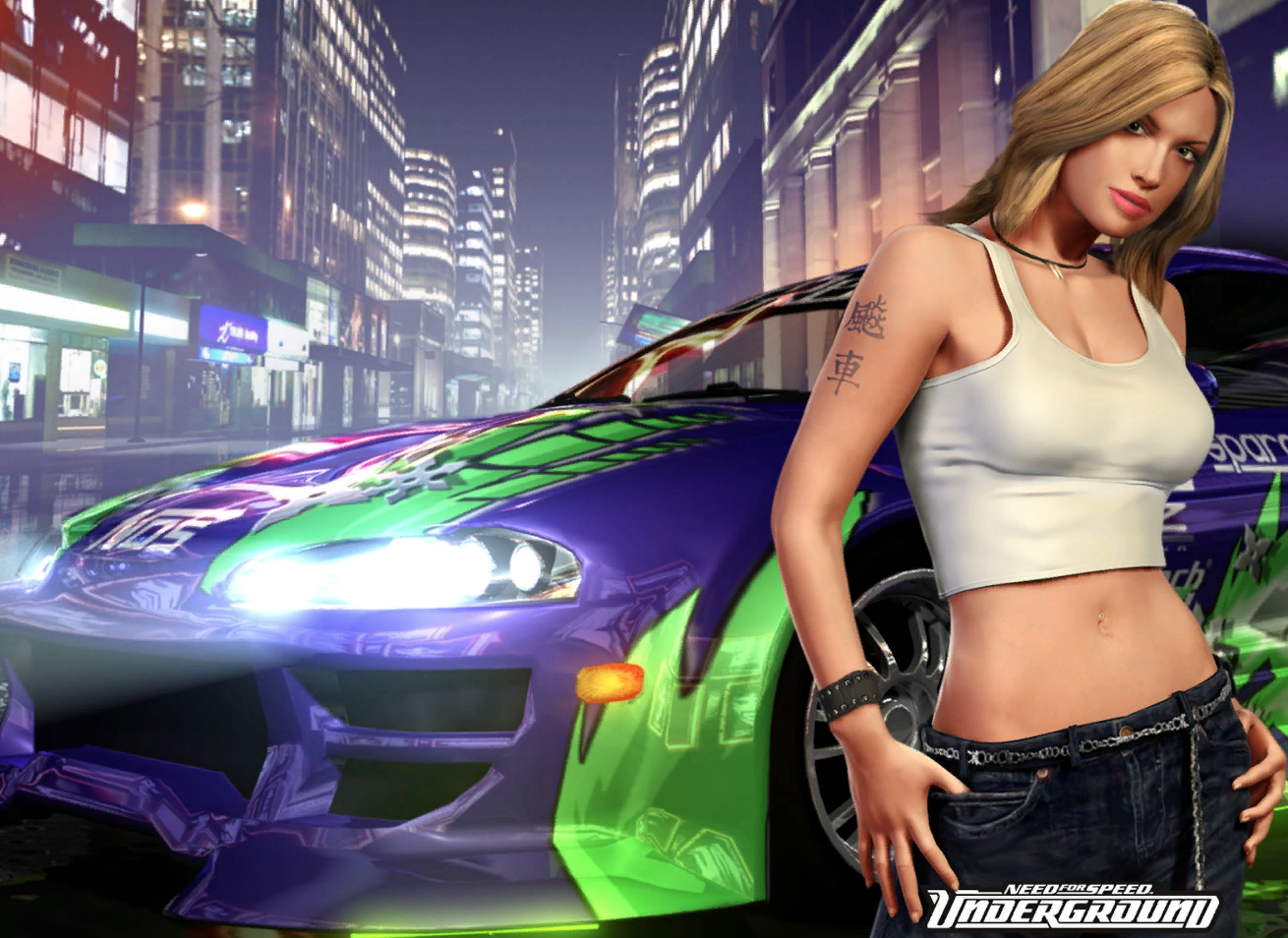 Девушка гонки игра. Митсубиси Эклипс NFS Underground 1. Нфс андеграунд 2. Нфс андеграунд 1.