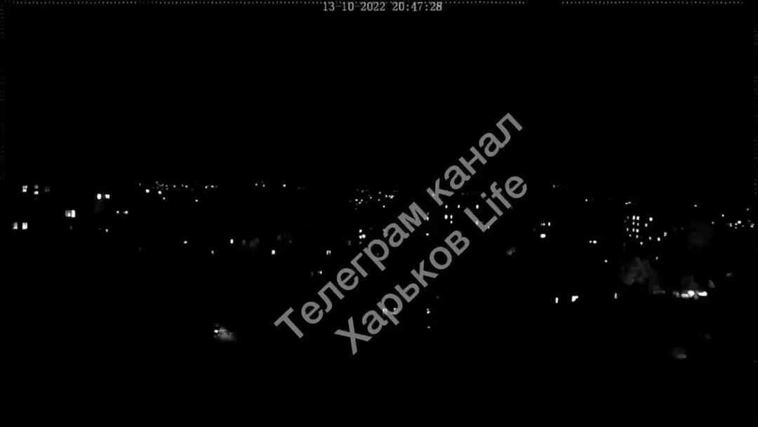 Харьков в темноте. Харьков обесточен. обесточен.