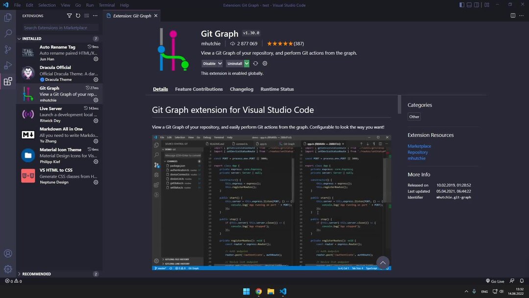 Git graph