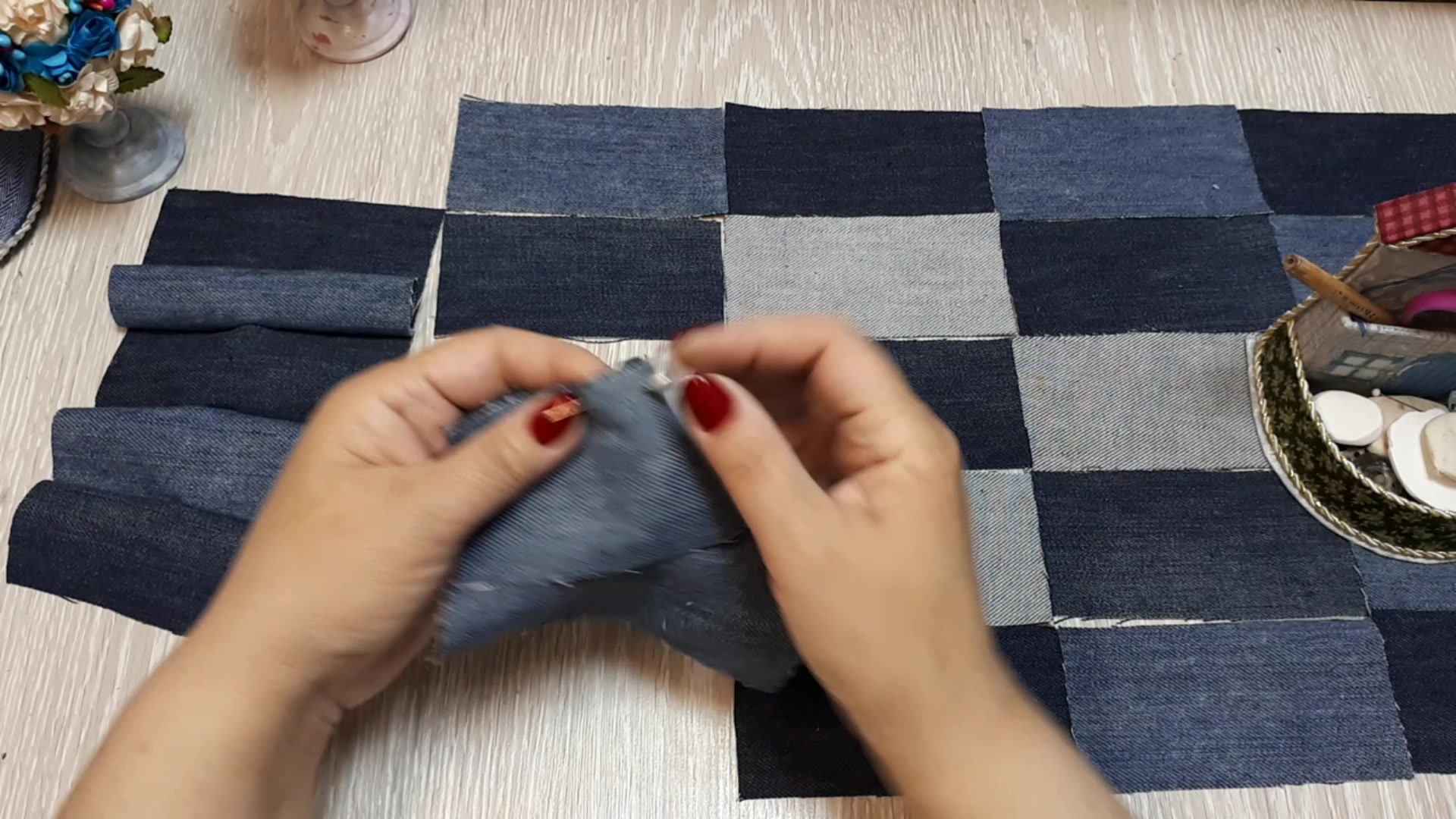 Пэчворк из джинсовой ткани для начинающих накидки на стулья
