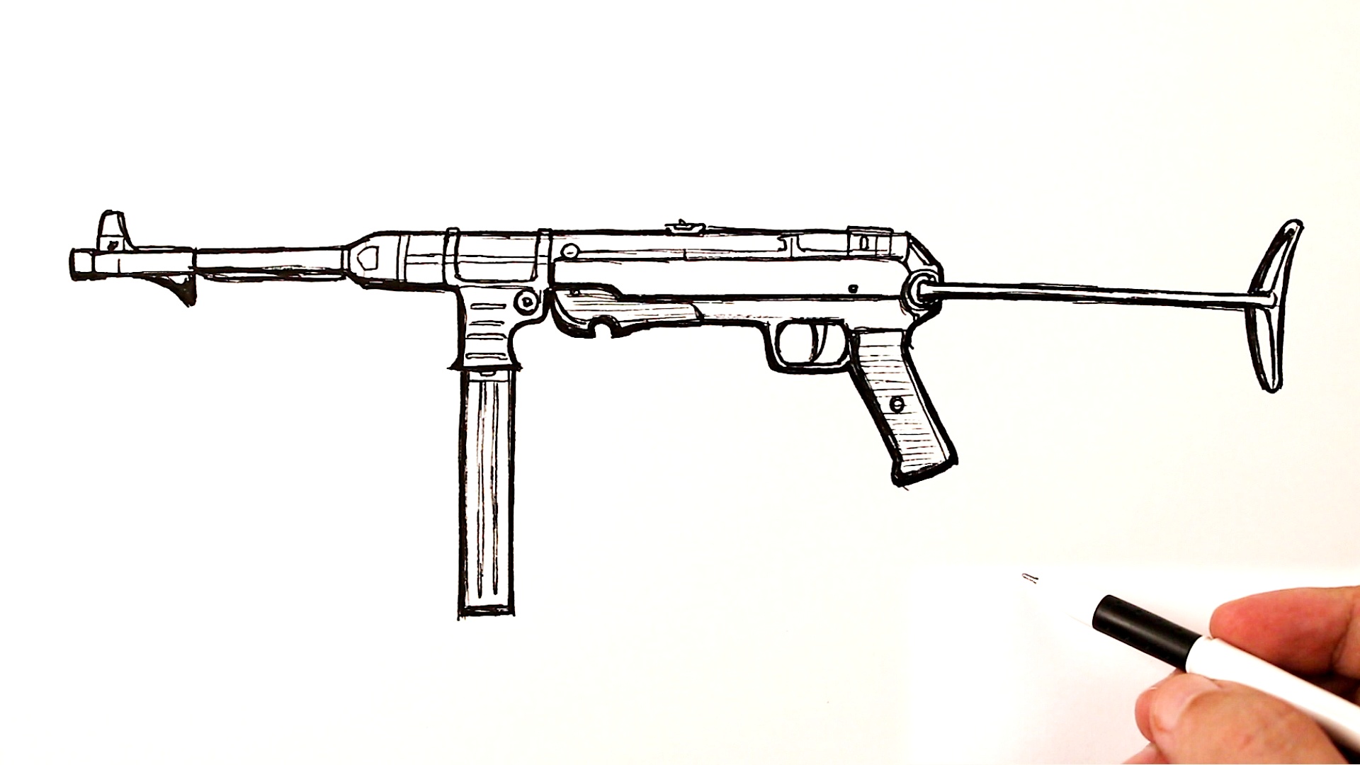 Как нарисовать мп 40