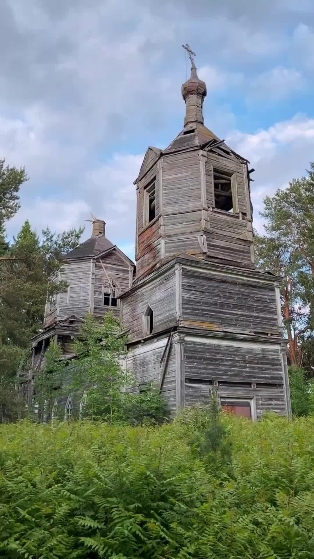 Остров Ярославская область заброшенный храм