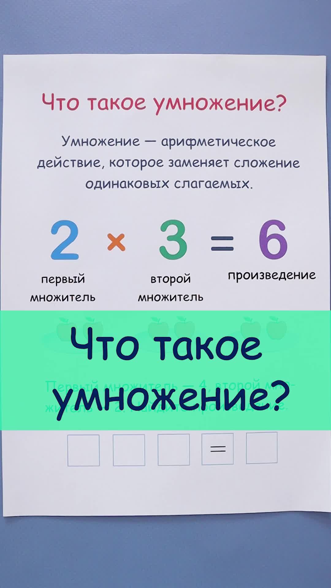 Что такое умножение в математике