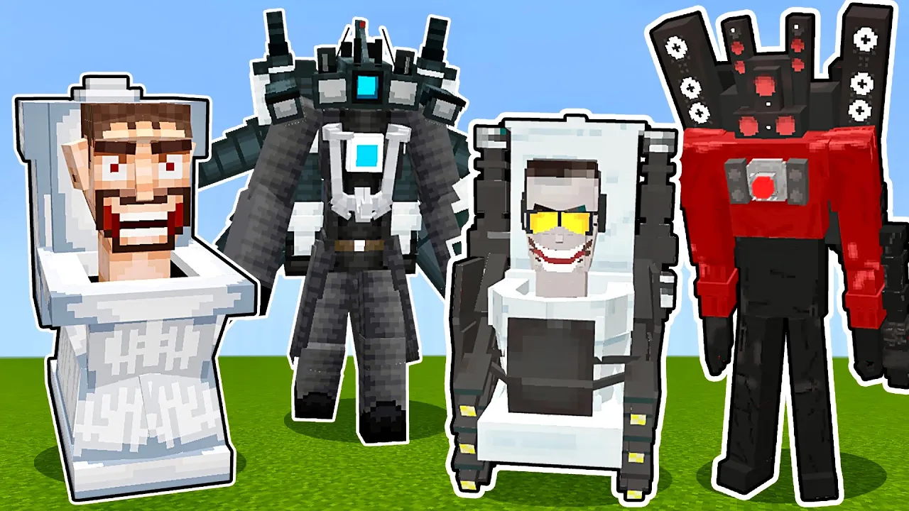 моды на skibidi туалет в майнкрафте