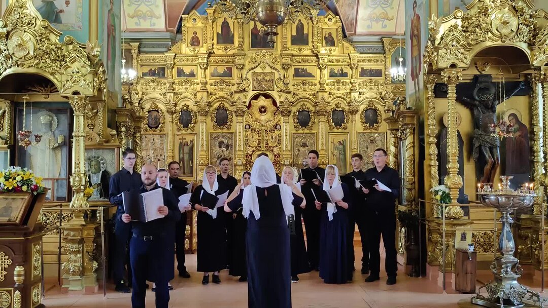 Церковный хор в Воскресенском соборе Арзамас