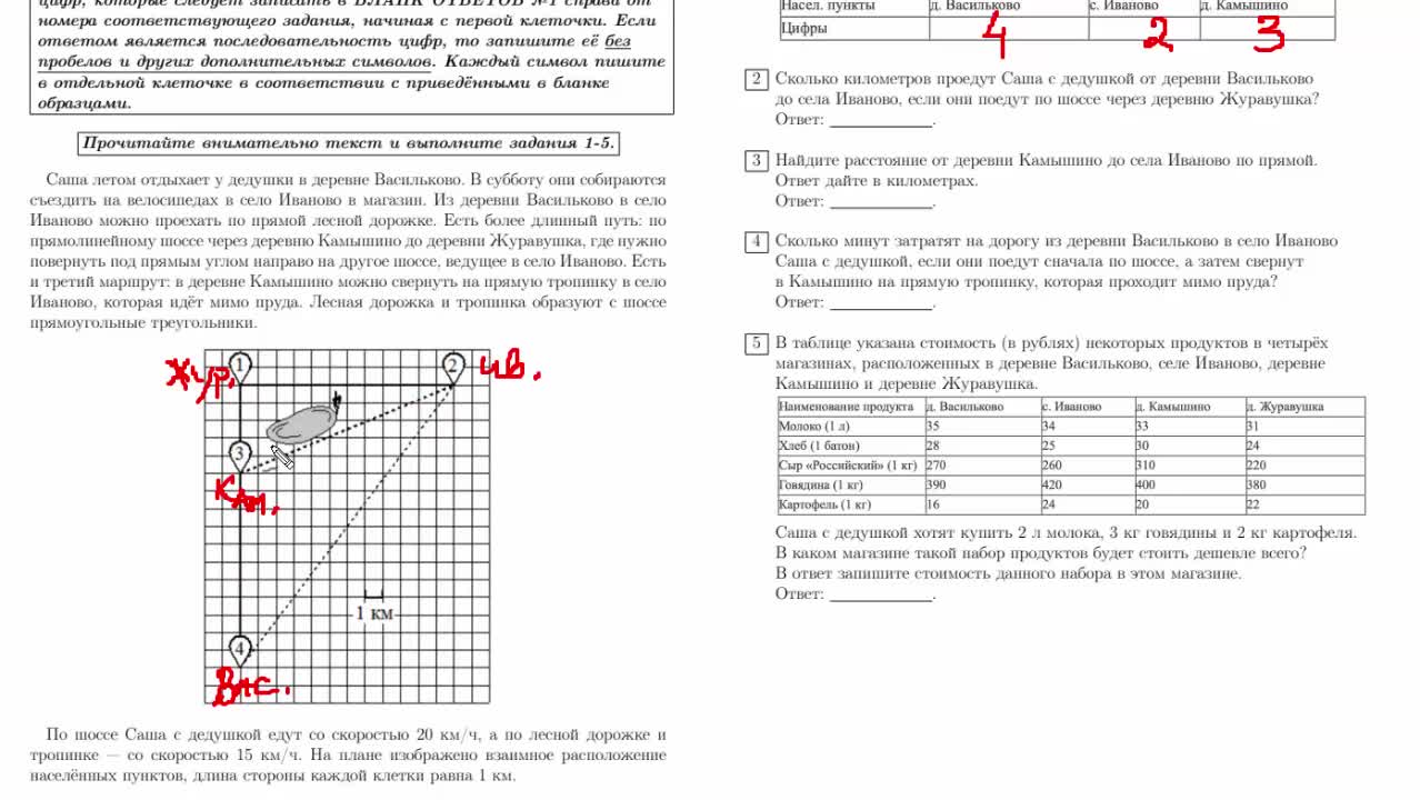 Вариант 4 2023 математика