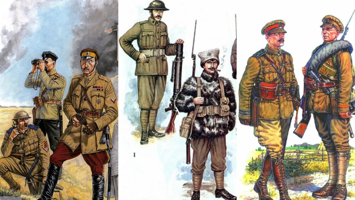 «Мундир английский, погон французский, табак японский, правитель омский...»  Характерно, что эту песенку в самых разных интерпретациях исполняли как красные, так и белые.