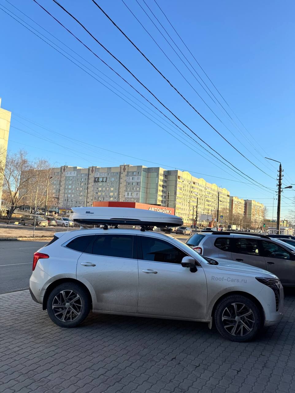 Установка багажника и автобокса 540л на Haval Jolion в Туле
