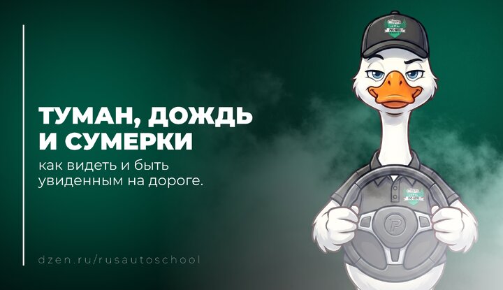 🌫️ Туман, дождь и сумерки: как видеть и быть увиденным на дороге.