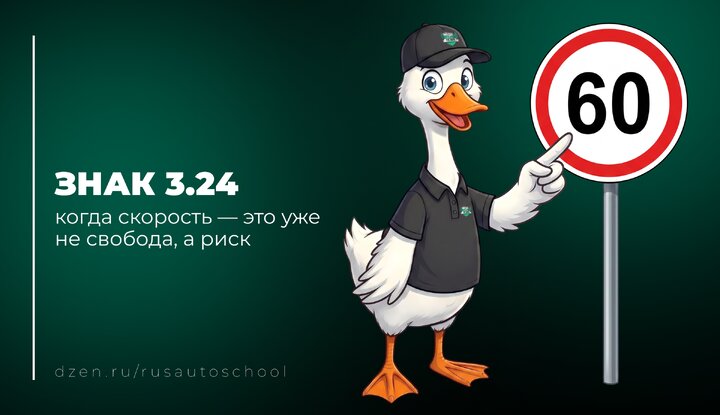 Знак 3.24: когда скорость — это уже не свобода, а риск.