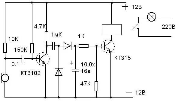 Звуковое реле схема