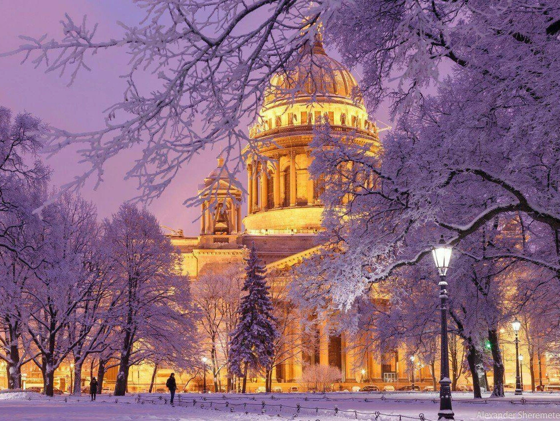 Зимний Петербург Исаакиевский собор