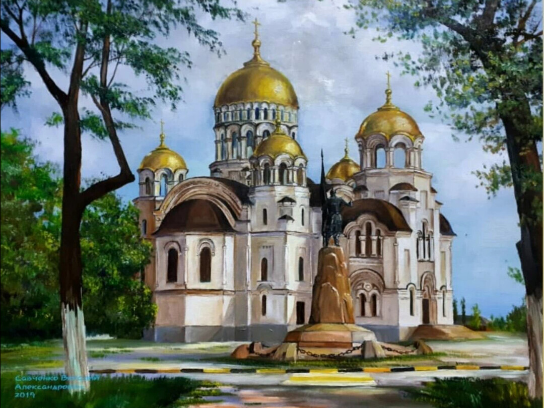 Новочеркасск собор Вознесения ночью
