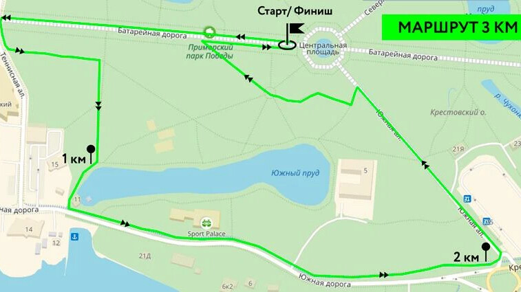 План приморского парка на крестовском