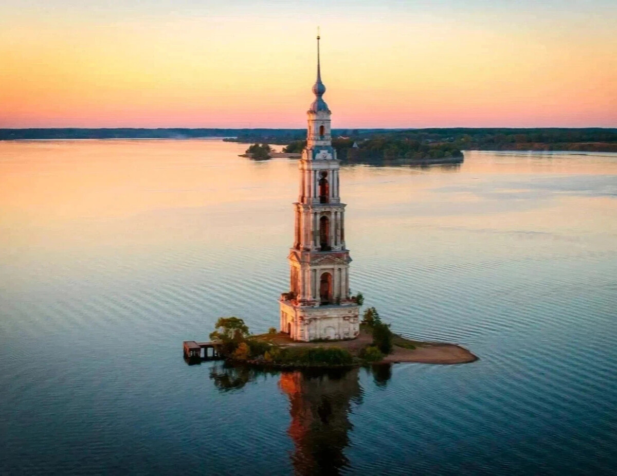 Церковь в рыбинском водохранилище фото