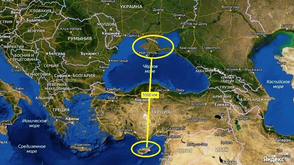 сколько от крыма до турции по морю