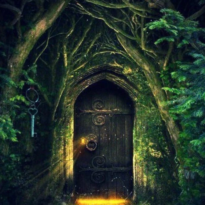 Сказочная дверь. Дверь в сказку. Дверь в сказочный мир. Красивая Сказочная дверь.
