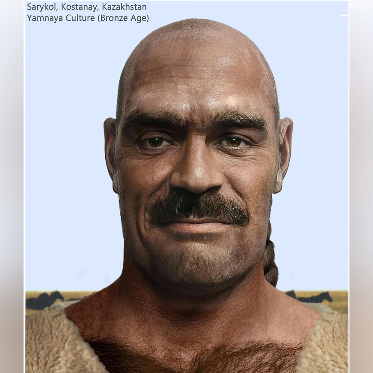 Этот могучий мужчина жил на территории Казахстана более 4 тыс. лет ...