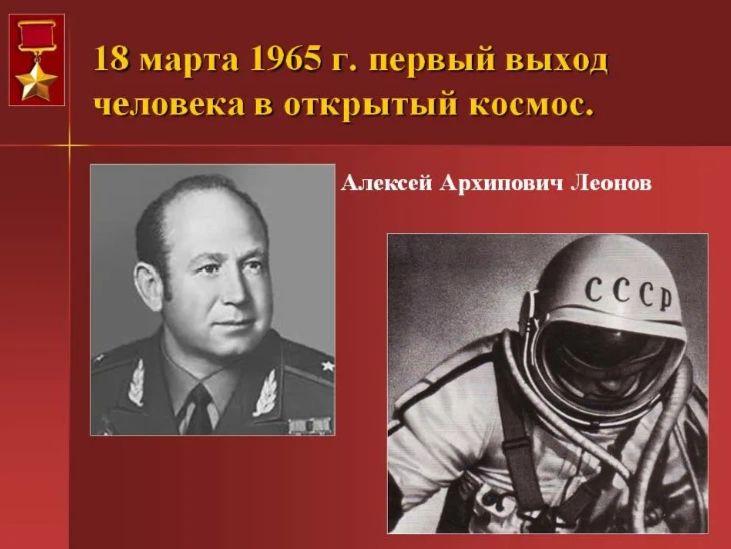 1965 год человек в открытом космосе. 18.03.1965 Выход Леонова а.а. в открытый космос.