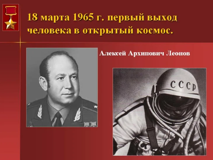 1965 год выход в открытый космос. 18.03.1965 Выход Леонова а.а. в открытый космос.