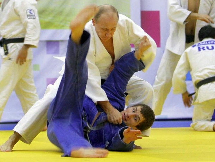 Путин картина в кимоно