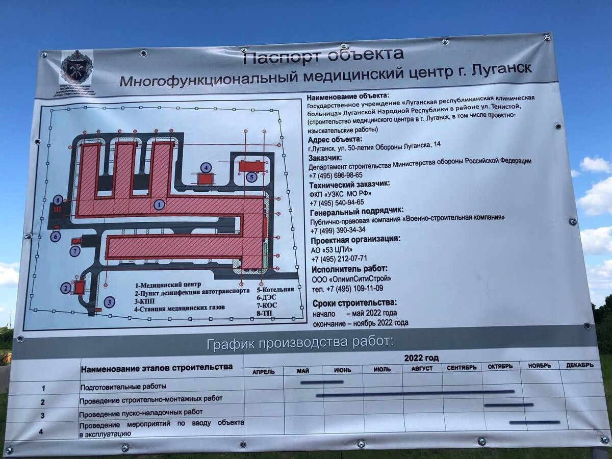 Медицинский центр Луганск строят