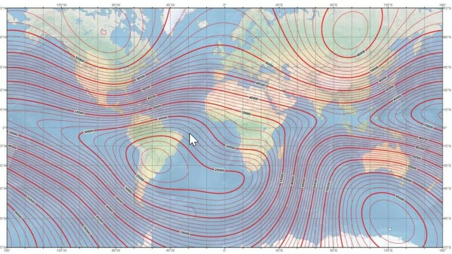 Магнитная карта земли