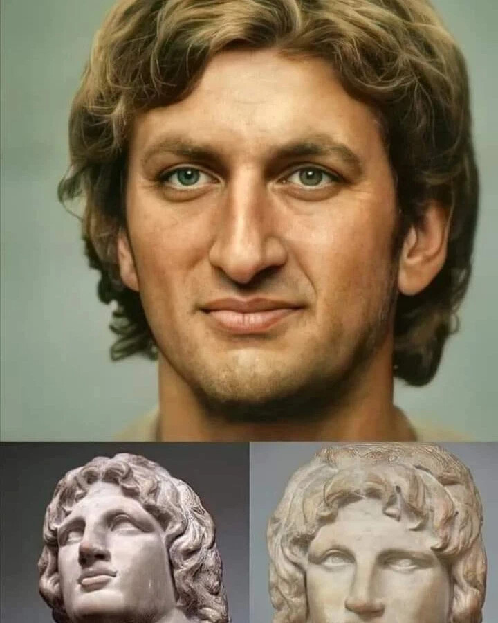 Реконструкция лица Александра Македонского по нескольким статуям, как ...