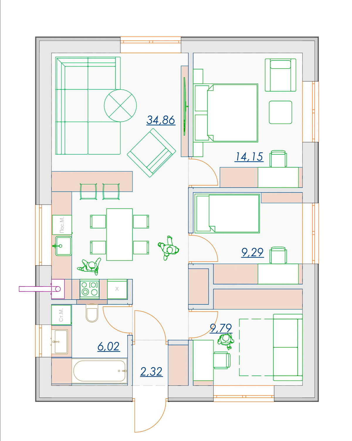 Ейск быстровозводимый дом планировка