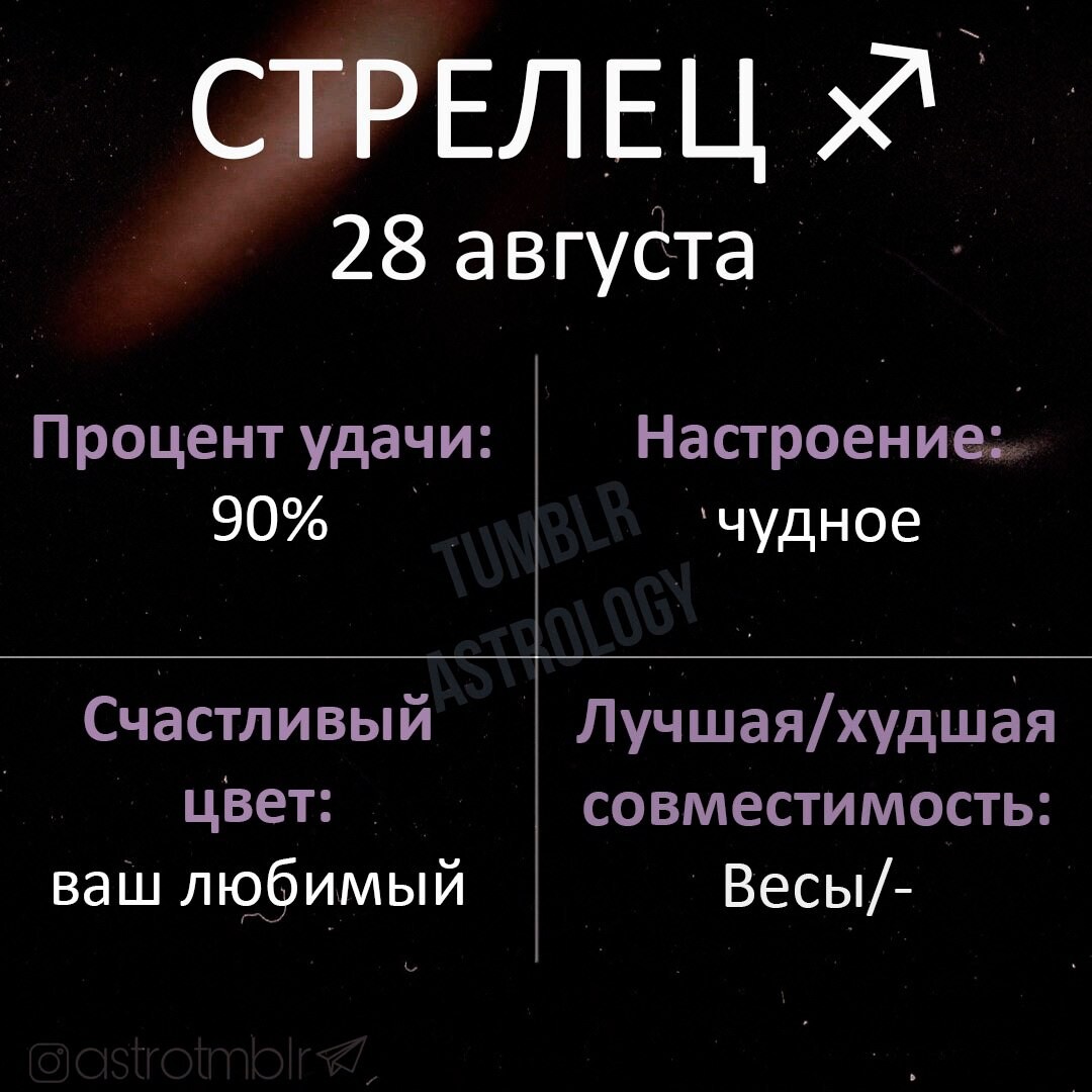 Гороскоп стрелец 28 апреля