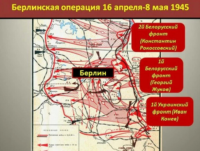 Берлинская стратегическая наступательная операция карта