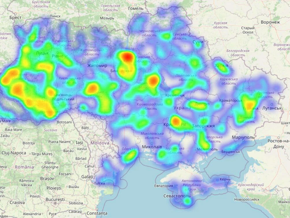 Карта фашистской украины