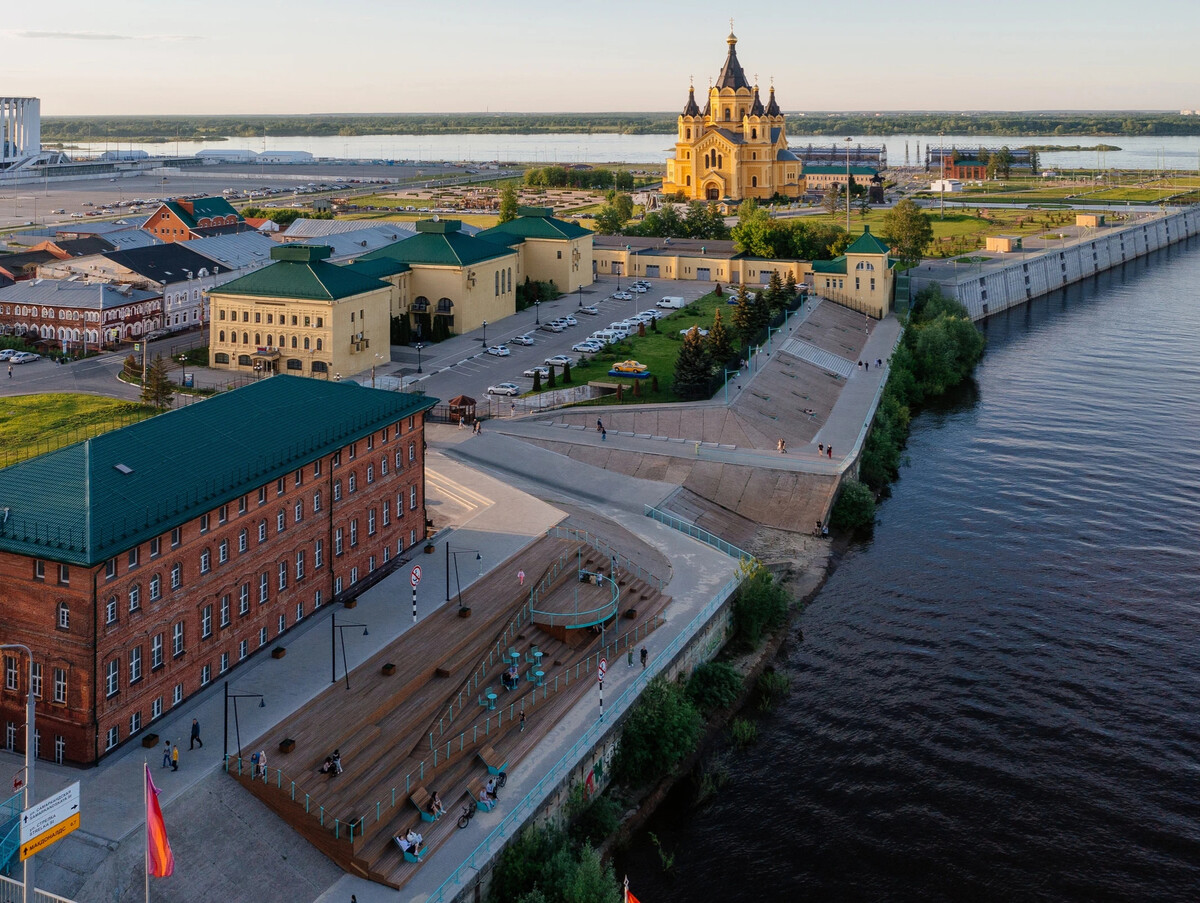 набережная в нижнем новгороде фото