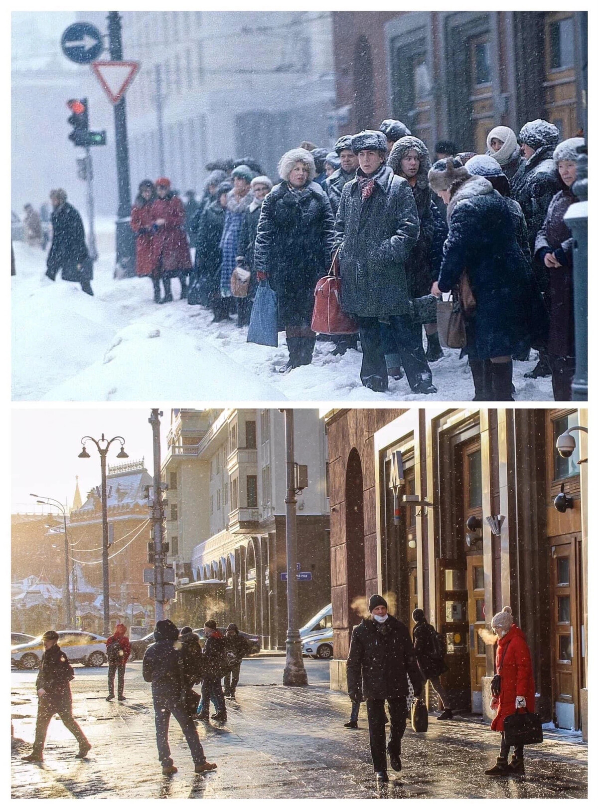 охотный ряд зимой москва