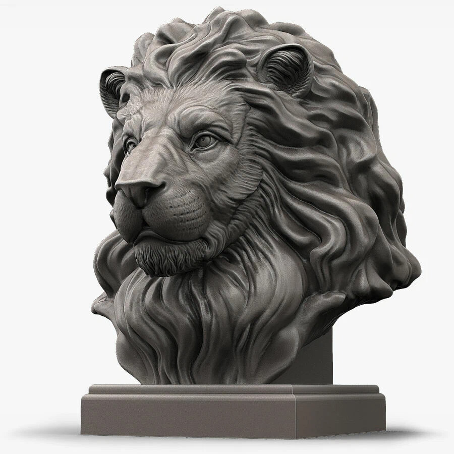 Скульптура изваяние головы Льва