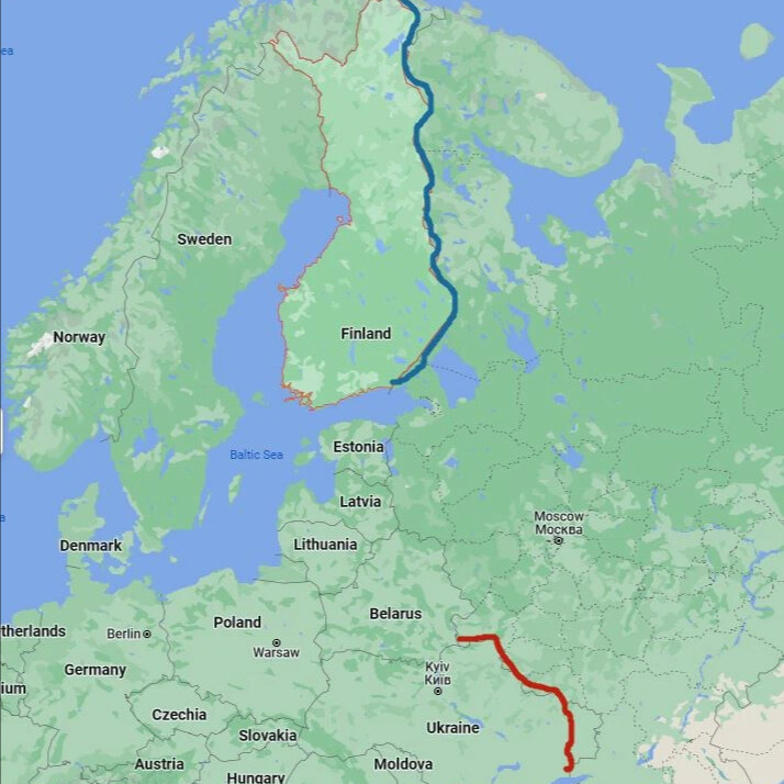 Карта финляндии и россии границы с россией