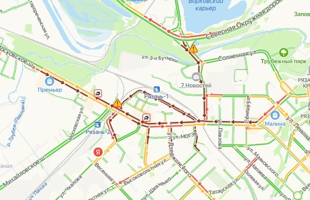 Рязань карта московское шоссе