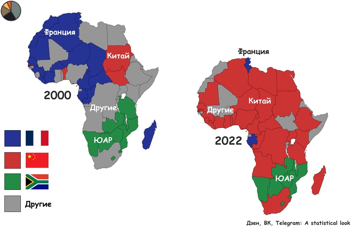Карта влияния Китая в Африке