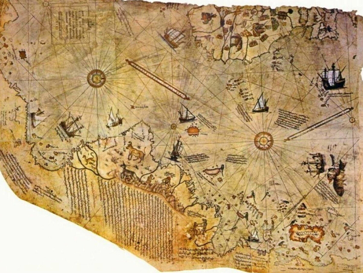 Карта турецкого Адмирала Пири рейса 1513г