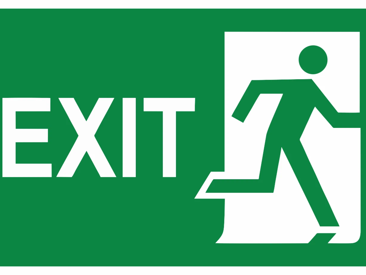 Make exit. Знаки эвакуации. Табличка запасного выхода.