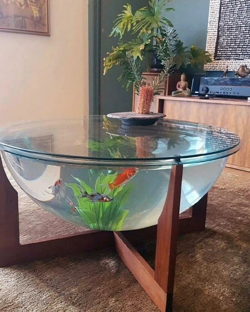 журнальный столик с аквариумом